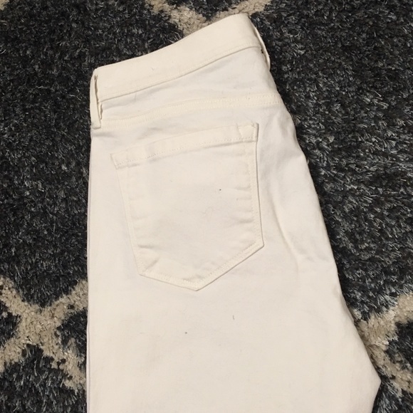 Loft Outlet White Cuffed Cropped Jeans - Picture 4 of 7